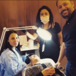 Eğitim sırasında birebir kontrol Branko Babic Phibrows uygulama eğitimi