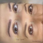 Doğal kaş hattı tasarımıyla yüz oranına uygun microblading işlemi İzmir Karşıyaka’da Nuray Yaprak tarafından yapılan doğal microblading kaş uygulaması öncesi sonrası