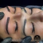 Altın oranla yüz simetrisine uygun kaş uygulaması Phibrows altın oran kaş microblading uygulaması öncesi sonrası